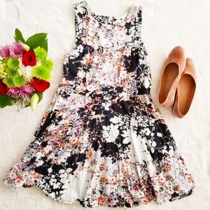 Xhilaration A-Line Cotton Skater Dress Floral XL